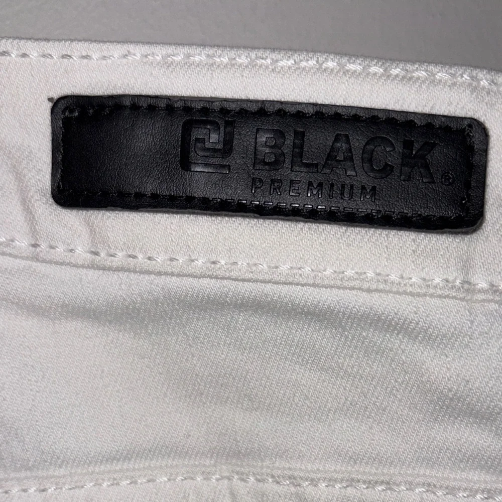 Black Premium Men's White Skinny Flex Jeans Size 32 / 34 #115 🏷️ - Picture 14 of 16
